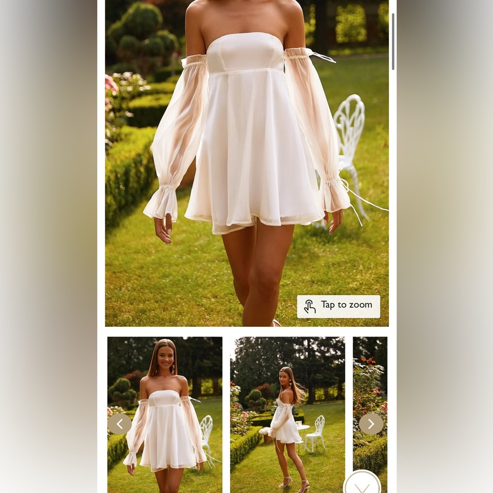 Alamour Celine White Mini Dress